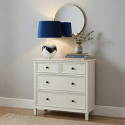Ice Shadows Table Lamp With Navy Blue Lampshade