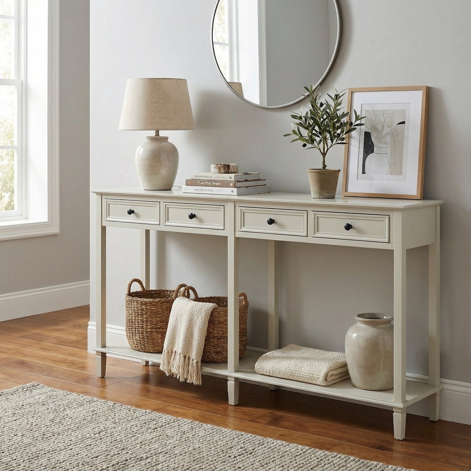 Belmont Collection 4 Drawer Console